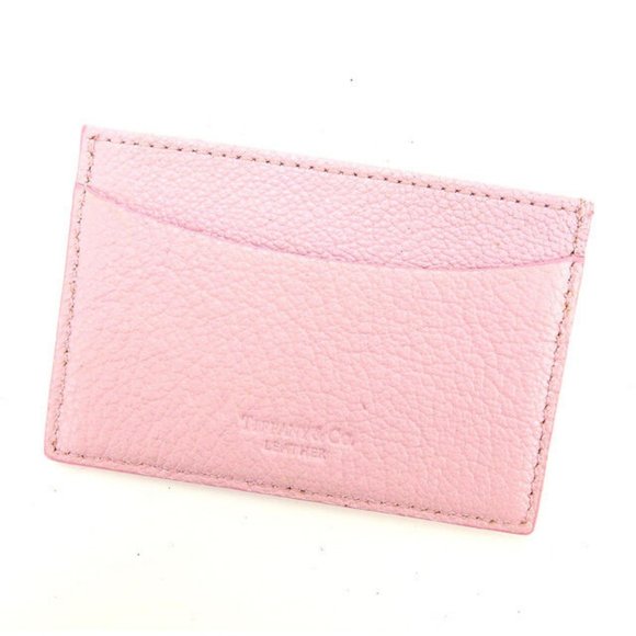 Tiffany & Co Card Case Pink Woman Authentic Used - Picture 1 of 6